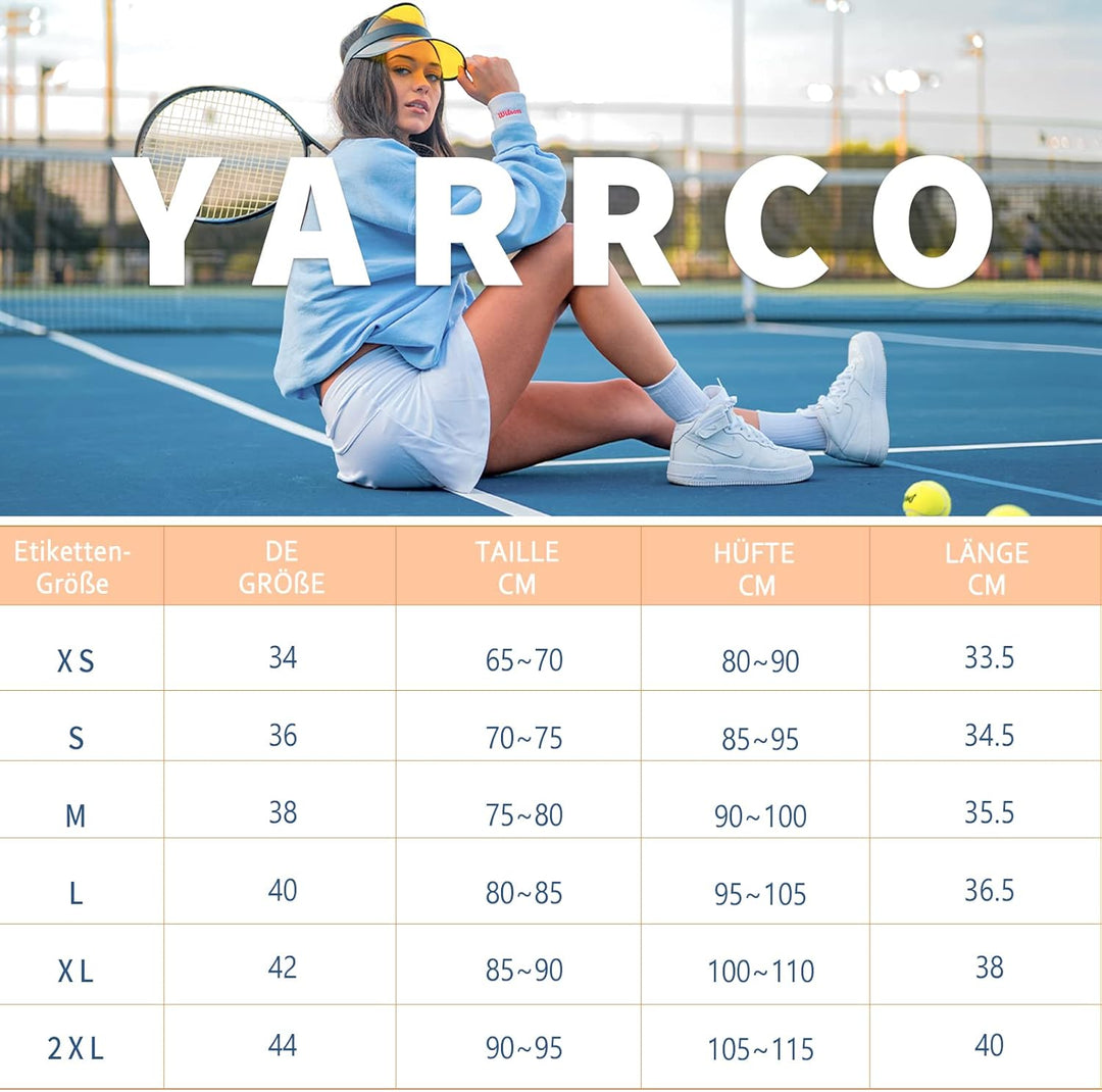 Plissierter Tennisrock Damen mit Unterhose Tennis Faltenrock Kurz Hosenrock Golf Sport Workout Runni
