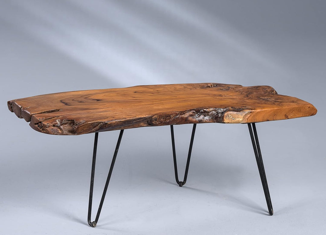 HomeTrends4You Tallus Couchtisch, Holz, Teak, 100 x 40 x 40 cm, Braun Braun