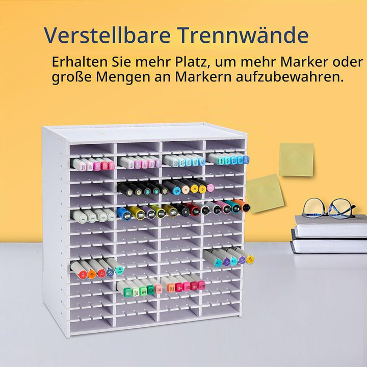 SANFURNEY Kunst-Marker-Aufbewahrungsregal für 240 Marker, Aquarellpinsel, Stifte, Farbstifte, Organi