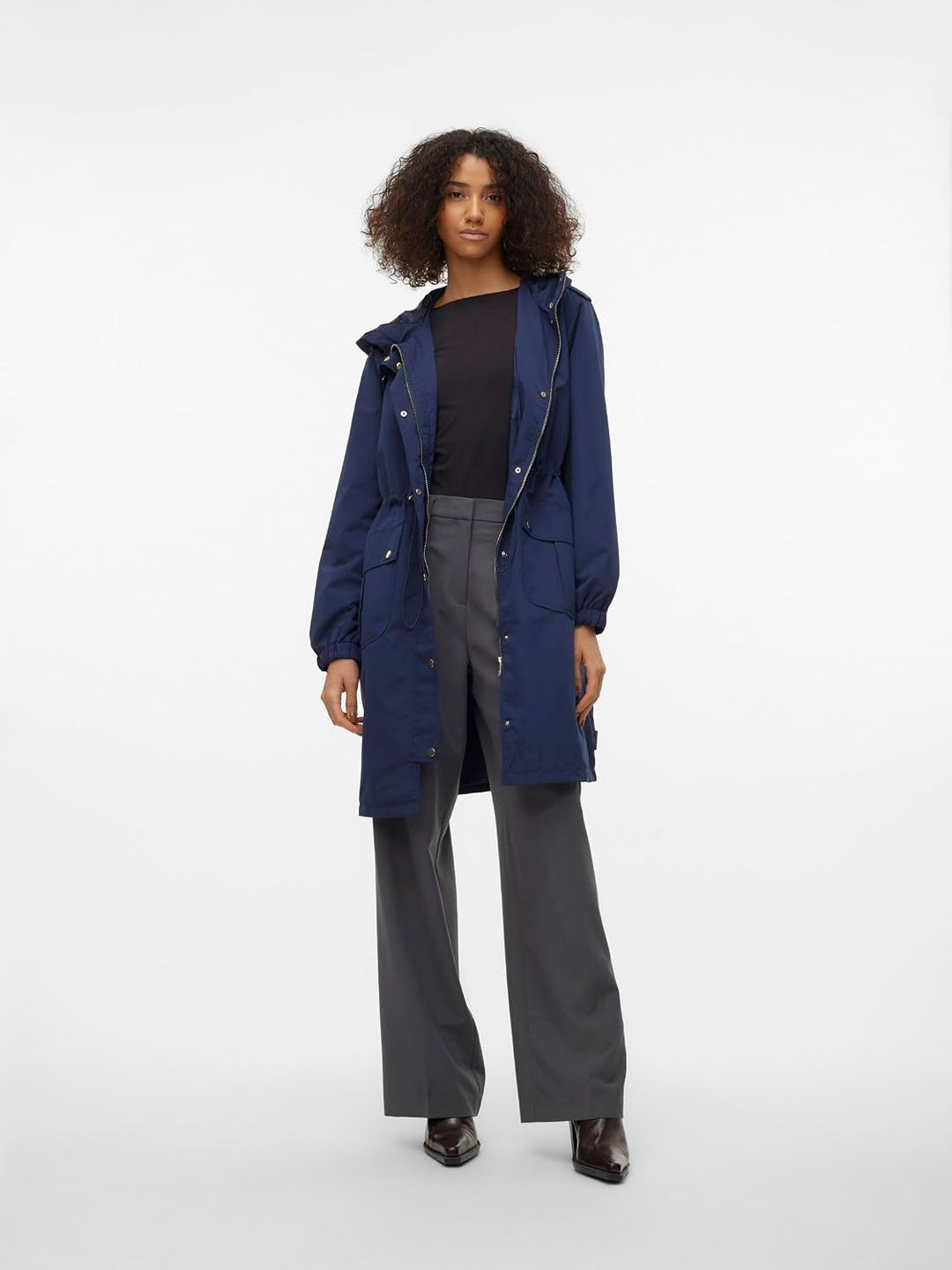 VERO MODA Female Langer Parka VMZOASOFIA Parka | Parka S Navy Blazer, S Navy Blazer