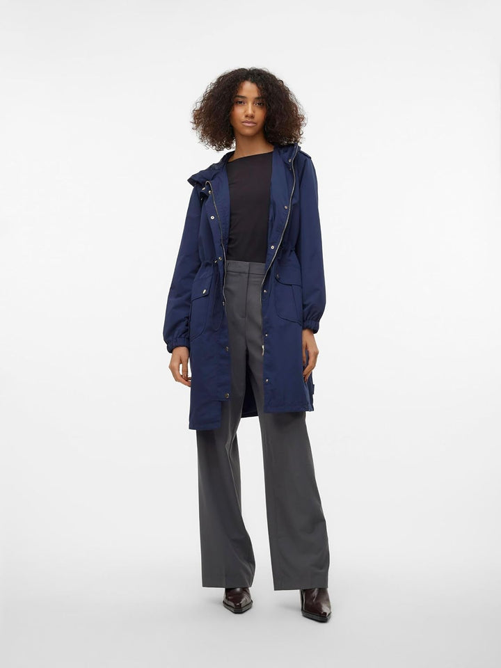 VERO MODA Female Langer Parka VMZOASOFIA Parka | Parka S Navy Blazer, S Navy Blazer