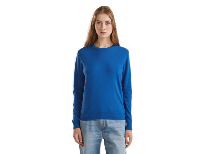 United Colors of Benetton Damen 1002d1k01 Pullover (1er Pack) S Blau, S Blau