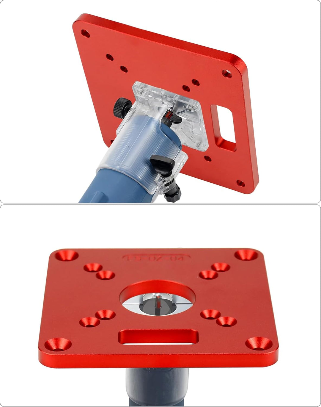 QWORK® Universal Router Tisch Einlegeplatte aus Aluminiumlegierung für Holzbearbeitung,Fräsplatte mi