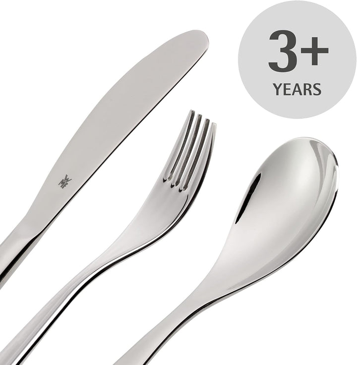 WMF Kinderbesteck Set Gravurbesteck, 4-teilig, Kinderbesteck Edelstahl, Besteck Kinder ab 3 Jahre, C