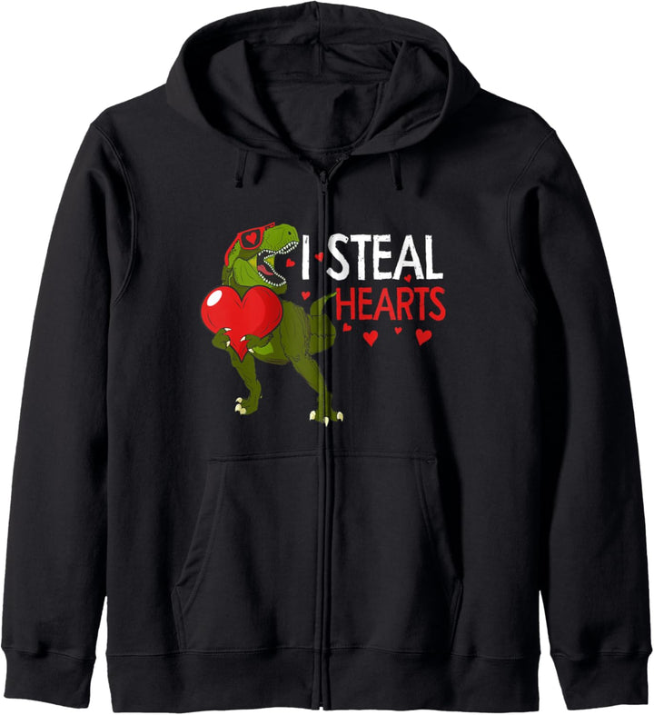 Dinosaur Valentines Day T Rex Holding Heart Cute Lover Gift Kapuzenjacke