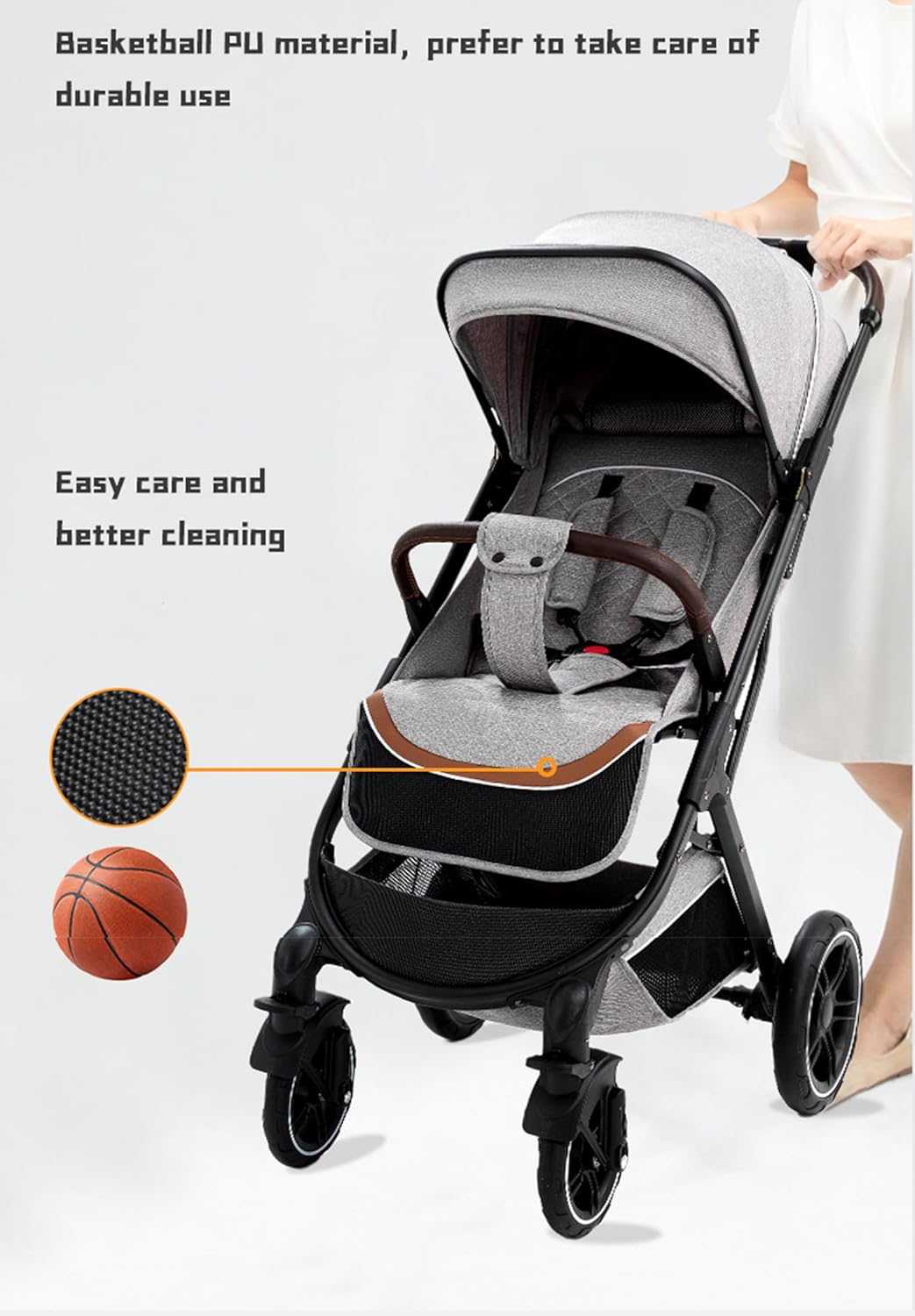 YAZOCO Kinderwagen, 0–4 Jahre buggy klein Zusammenklappbar, 0–22 kg,buggy klein zusammenklappbar, Fu