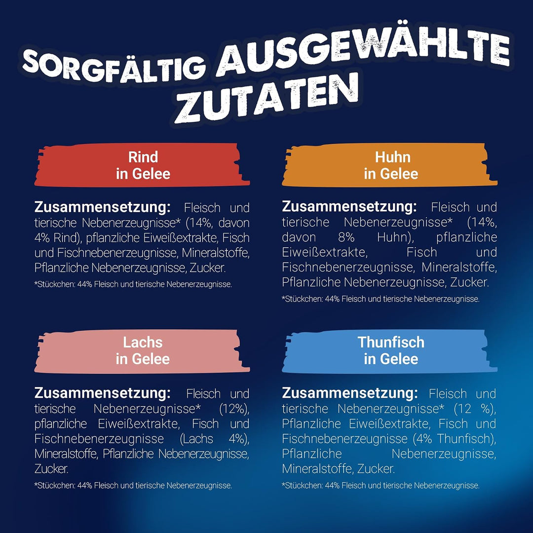 FELIX So gut wie es aussieht Senior Katzenfutter nass in Gelee, Sorten-Mix, 120er Pack (120 x 85g) S