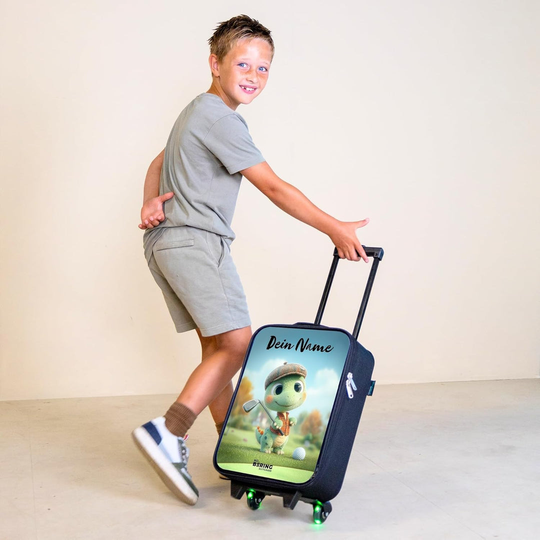 NoBoringSuitcases.com® Kinderkoffer Klein Personalisiert mit Name 48x31x19 cm Reisekoffer Kleiner Ki