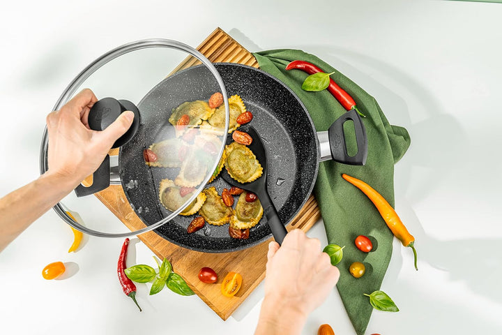 BALLARINI Vipiteno Bratentopf mit Deckel, Bräter Induktion, Antihaftbeschichtet, Schmortopf, Alumini