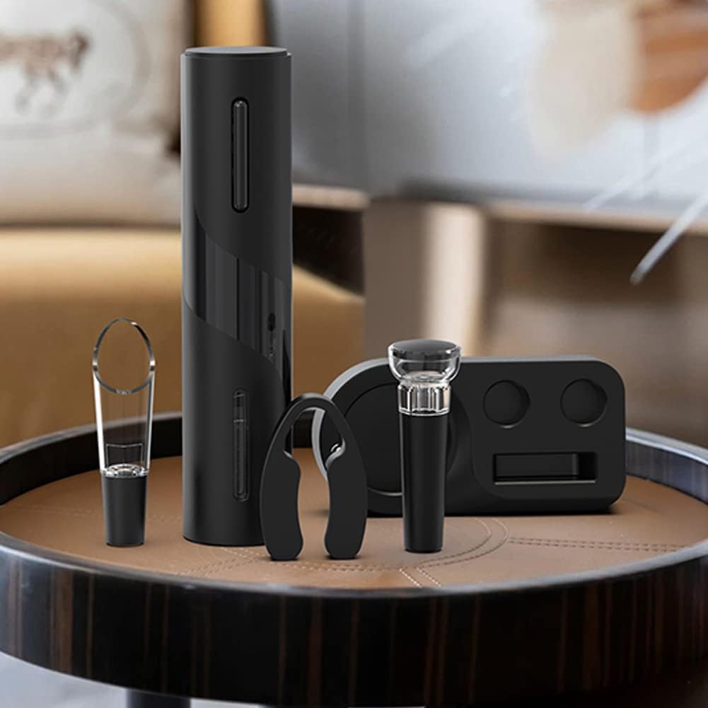 Elektrischer Korkenzieher, 6-in-1 Elektrischer Weinöffner Set, Automatische Flaschenöffner Wein mit