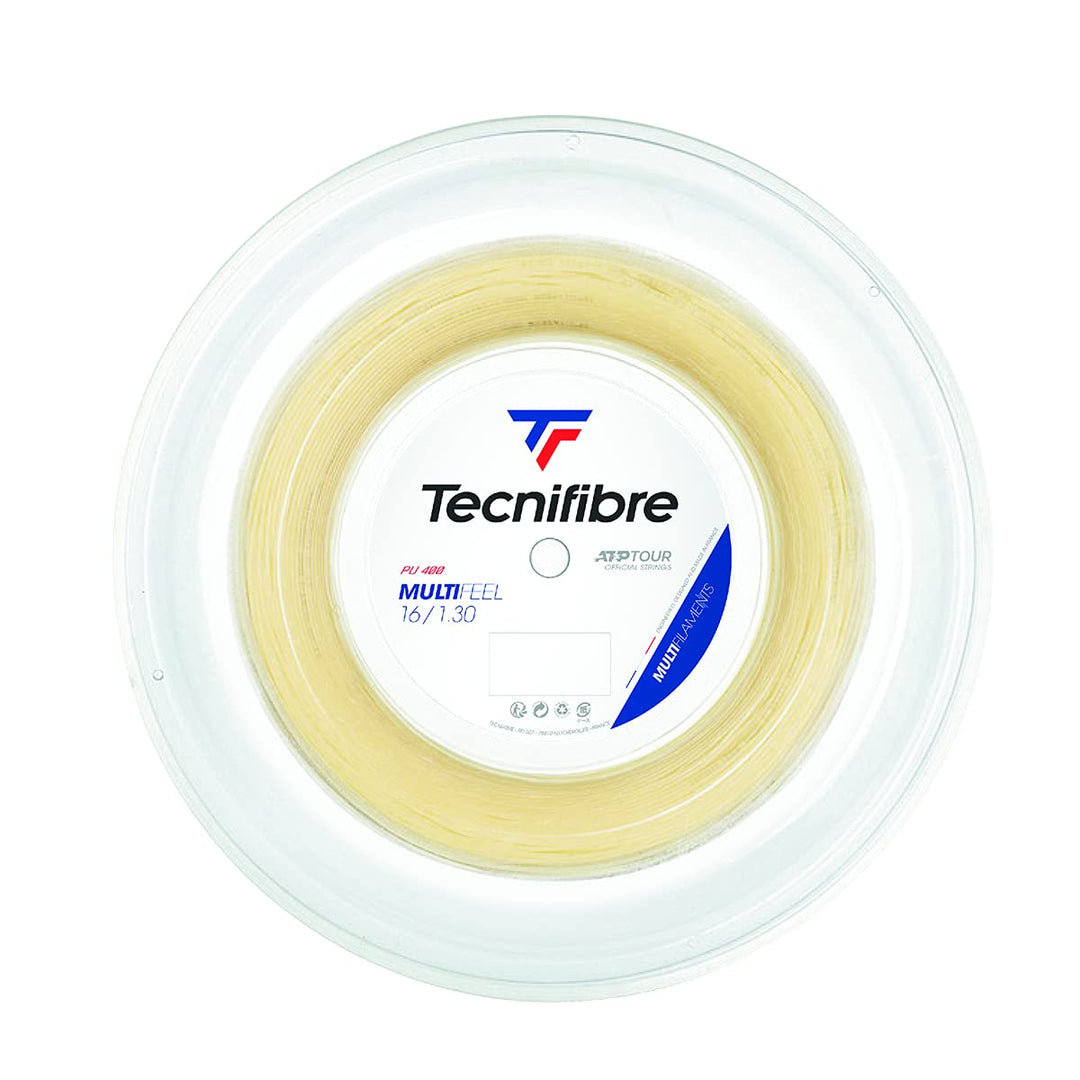 Tecnifibre Unisex – Erwachsene Rolle 200m Multifeel 1.25 Tennissaiten 1,30 Natur, 1,30 Natur