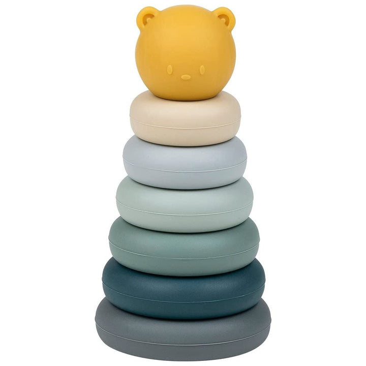 Nattou Stapelspiel Helle Farben Blau Bär, Blau Bär