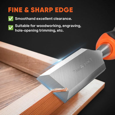 AojSup Profi Stechbeitel Set für Holz, Stechbeitel Set enthält 4x Stechbeitel (6mm, 12mm,19mm, 25mm)