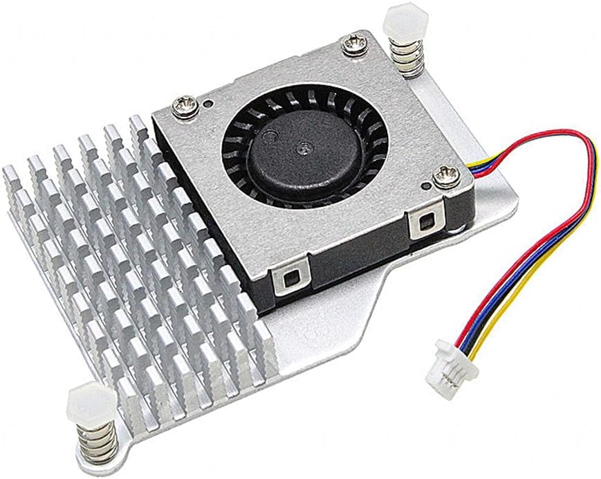 Aktiver Kühler für Raspberry Pi 5 4 GB/8 GB mit PWM-Lüfter und Aluminium-Kühlkörper (Silber)