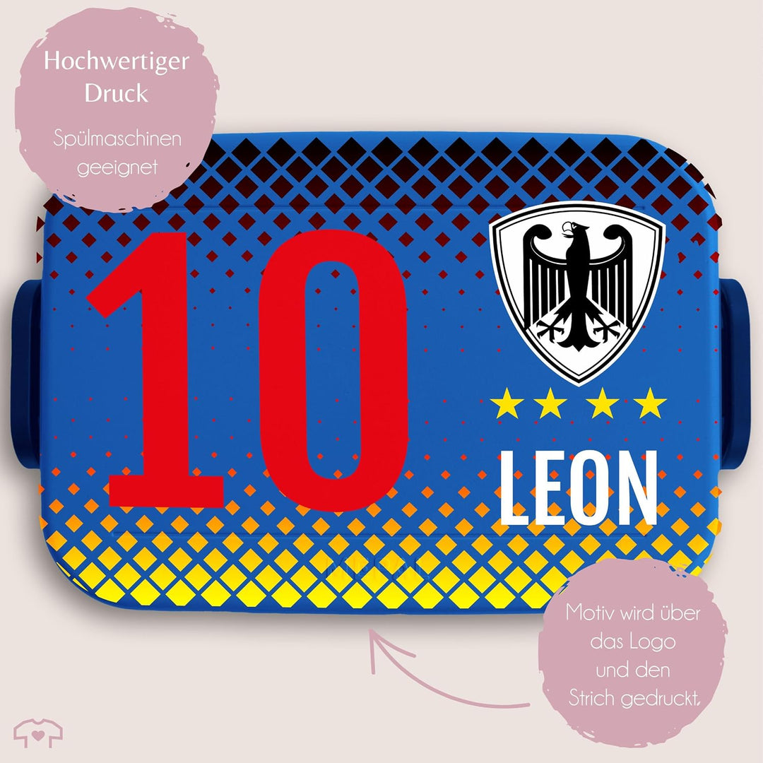 Kinder Bento Box Midi Lunchbox für Mepal Bentobox - Fussball - Deutschland Fussball Brotdose Germany