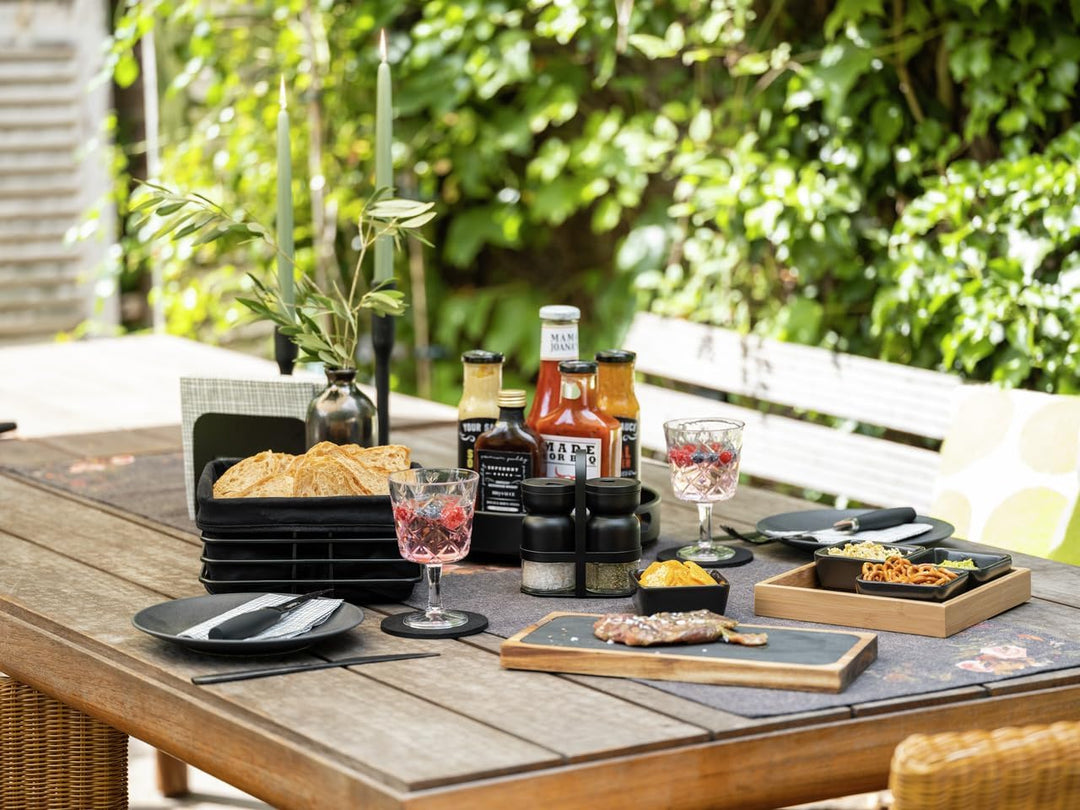 WENKO Brotkorb Premium Square Gestell aus stabilem Metall Schwarz 55092100, 55092100