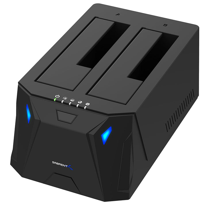 Sabrent SSD/HDD 2,5/3,5 Zoll Docking Station, festplatten gehäuse, USB 3.2 Gen1 offline Klon, sata z