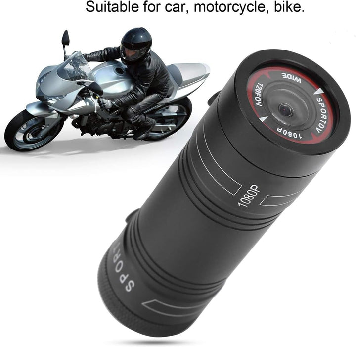 Fahrrad-Motorradkamera, 1080P-Sportkamera, 120-Grad-Winkelansicht, geeignet für die Aufnahme von Out