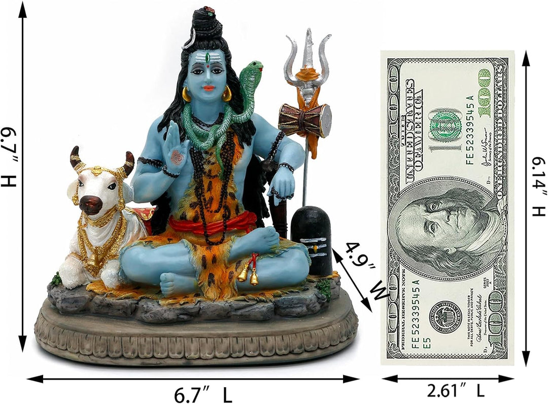 Indischer Gott, Lord Shiva-Statue, Geschenke für indische Hindu, 17 cm hoch, Shiva-Idol-Statue mit K