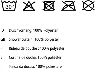 WENKO Anti-Schimmel Duschvorhang Echo, antibakterieller Textil-Vorhang mit Antischimmel Effekt, wasc