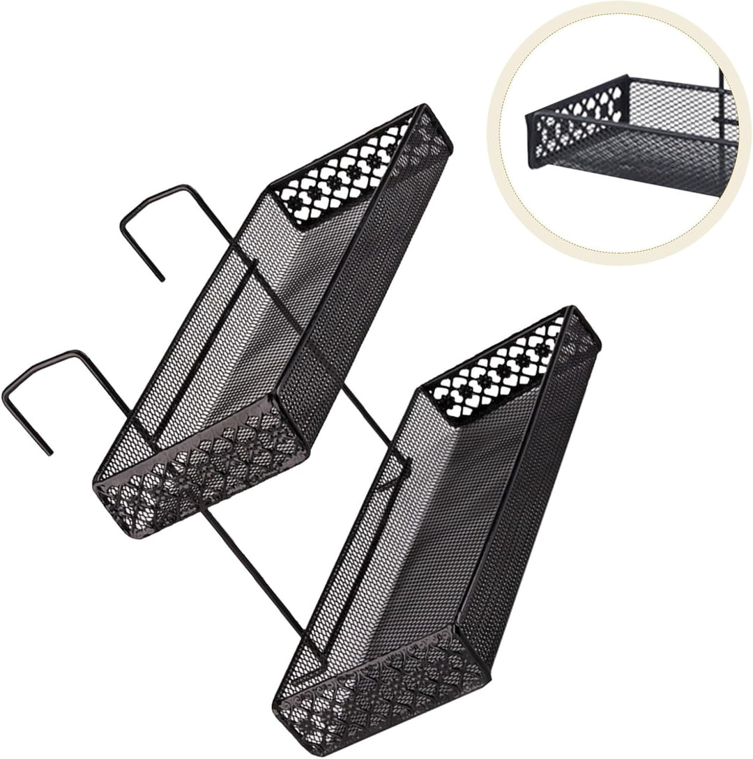 Zerodeko Hängegeländer Pflanzgefäss Eisen Hängende Blumenkörbe Blumentopfhalter 2 Ebenen Über Schien