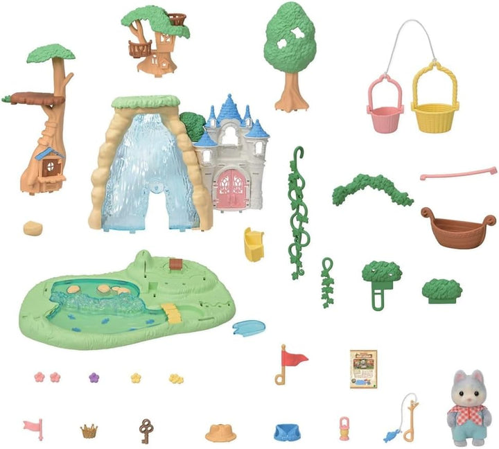 Sylvanian Families - 5762 Abenteuerspielplatz Wasserfall, Tierfigur, Spielzeug für Kinder ab 3 Jahre