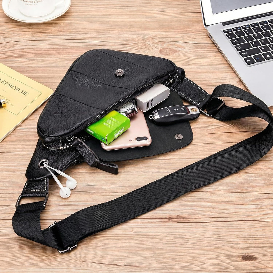 pundarika brusttasche herren leder Kleine umhängetasche herren sling bag Leder Crossbody bag Tasche