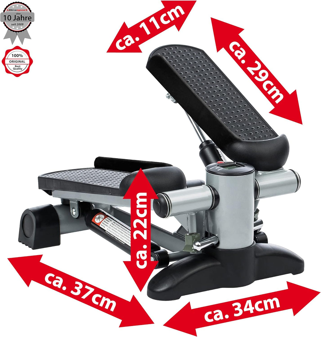Ultrasport Swing Stepper, Up-Down Stepper, Stepper mit oder ohne Trainingsbänder, Ganzheitliches Sch