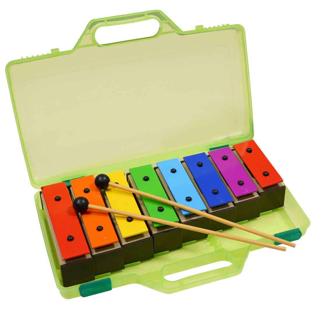 A-Star Buntes Glockenspiel-Set mit 8 Sopran-Regenbogen-Diatonischen Glockenspiel-Xylophonen in grüne