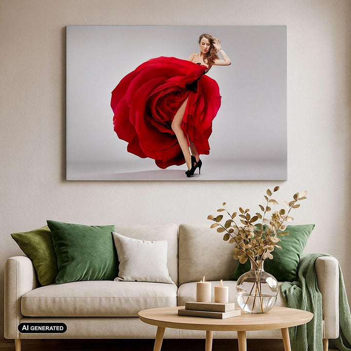 Bilder auf Leinwand 100x70cm Leinwandbild Karneval Kleidung Kultur Tänzerin Gross Wanddeko Bild Schl