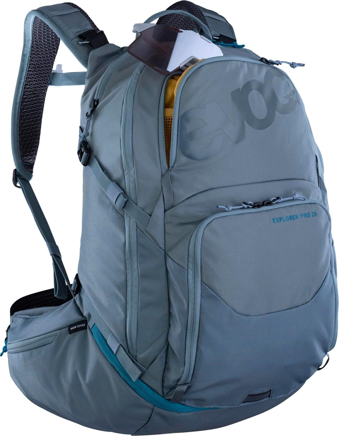 EVOC EXPLORER PRO 26, Rucksack (für kürzere Rückenlängen, AIR FLOW CONTACT SYSTEM, AIRO FLEX Hüftgur