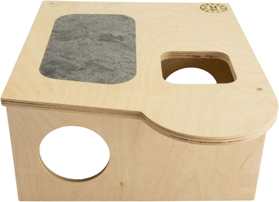 Getzoo Wohnhaus Nido mit Schieferdach 25x25 cm | Geeignet für Zwerghamster & Goldhamster | Geräumig