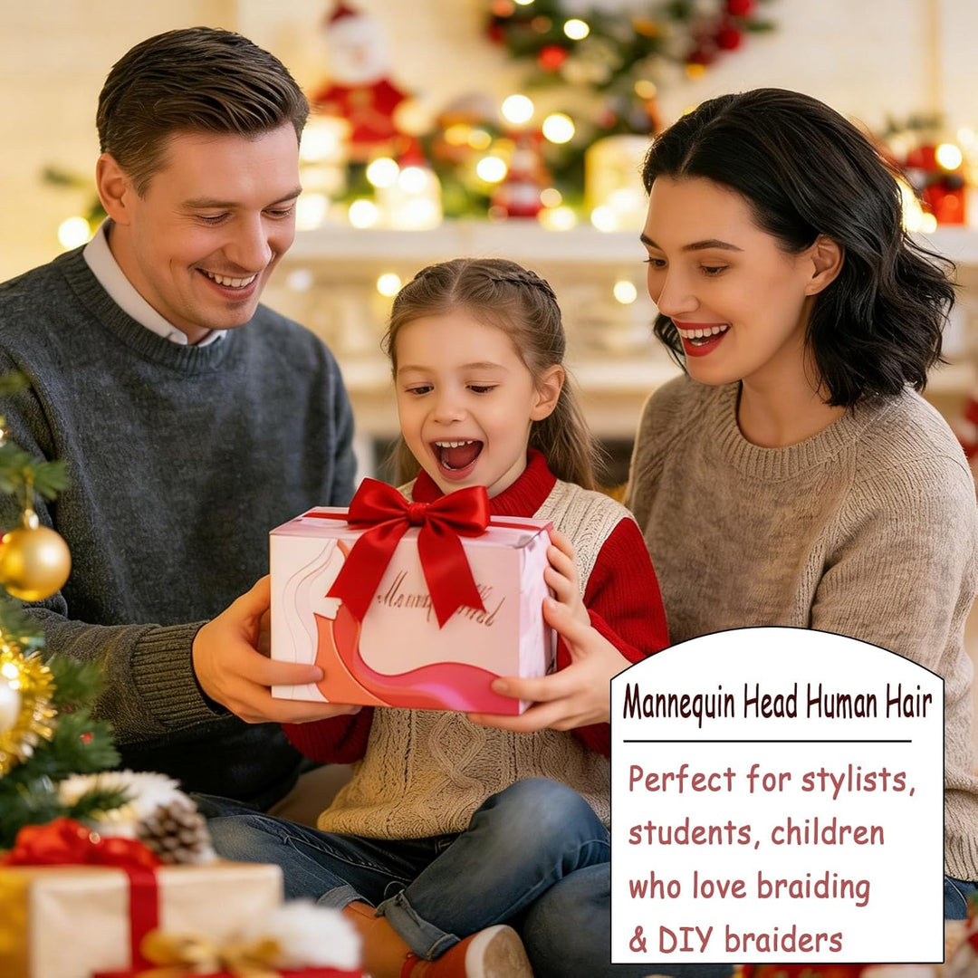 TopDirect 73,7 cm Haarpuppenkopf für Kosmetologie-Training, mit Klemmhalter und Styling-Werkzeugen r