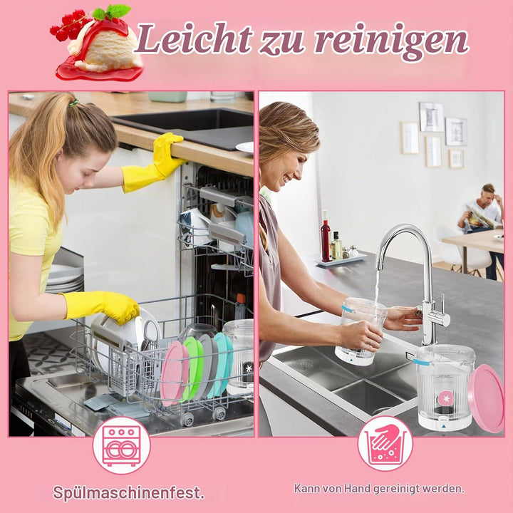 Für 4 Stück Ninja Creami Behälter 680 ml Eisbehälter für NC700 NC701EU Serie, Eiscreme Behälte mit D