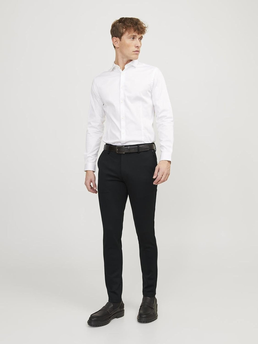 JACK &amp; JONES Male Chino Hose Slim Fit Chino Hose 31W / 30L Schwarz, 31W / 30L Schwarz