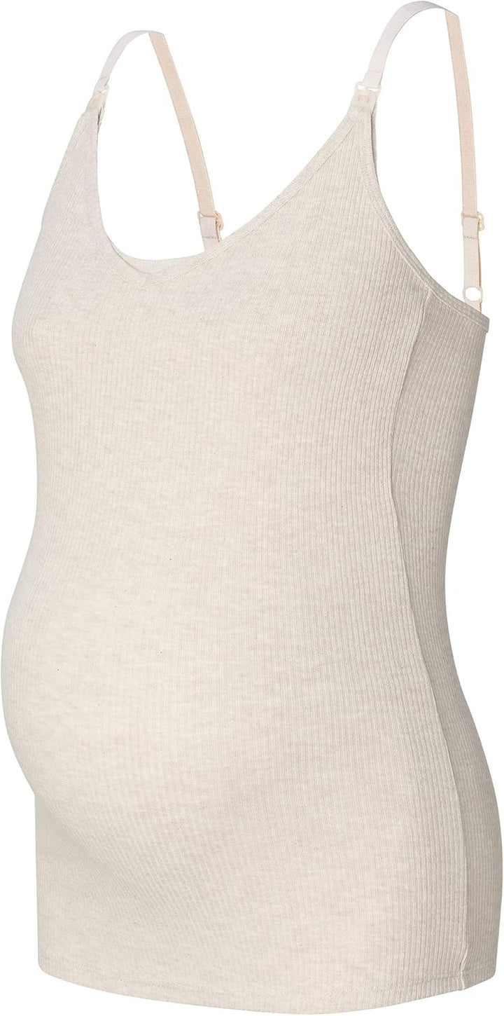 Noppies Damen Strap Top Ane Nursing Trägershirt/Cami Shirt 44 Ras1202 Oatmeal - P611, 44 Ras1202 Oat