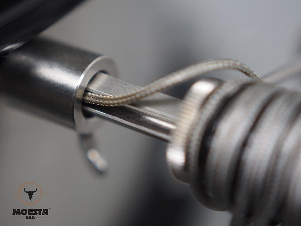 MOESTA-BBQ 10037 Rotisserie-Set für Smokin' PizzaRing – Elektrischer Spiessdreher für Kugelgrill 57/