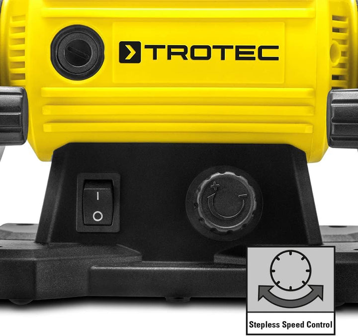 TROTEC PBGS 10-120 Doppelschleifer – 120 W, Schleif- & Polierscheibe Ø 75 mm, flexible Welle, 0–11.5