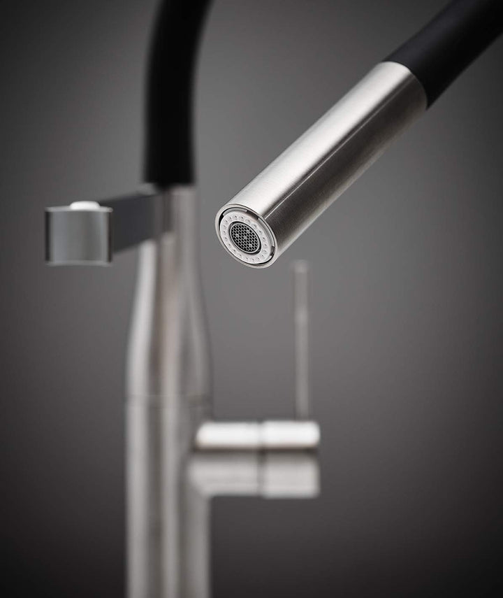 GROHE 30295000 Essence Semi-Pro Einhand-Küchenspüle Wasserhahn mit herausziehbarem Sprühkopf, Messin