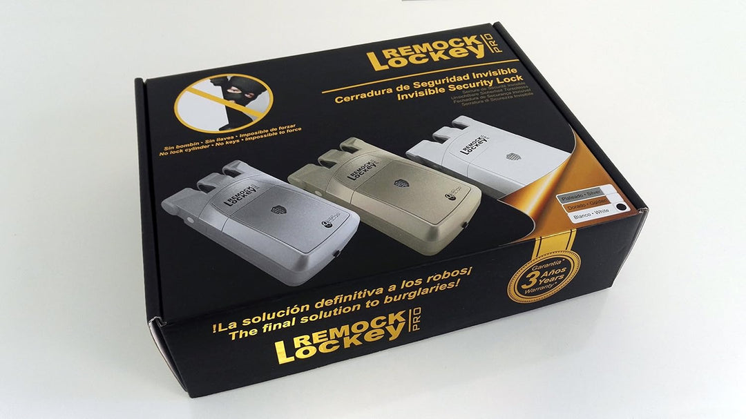 REMOCK RLP4W PRO Unsichtbares Sicherheitsschloss mit 4 Kontrollen, 3 W, 3 V, Weiss, 0