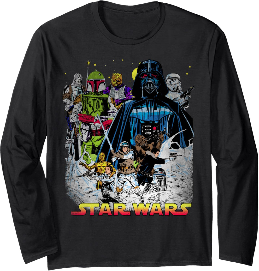 Star Wars Vintage Action Poster Langarmshirt