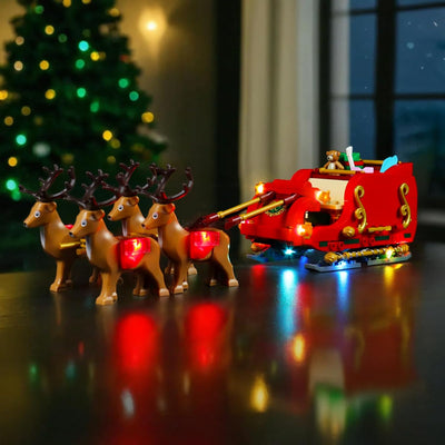 LocoLee Licht Set Kompatibel mit Lego Schlitten des Weihnachtsmanns, Nur Lichter Set - Kein Modell,