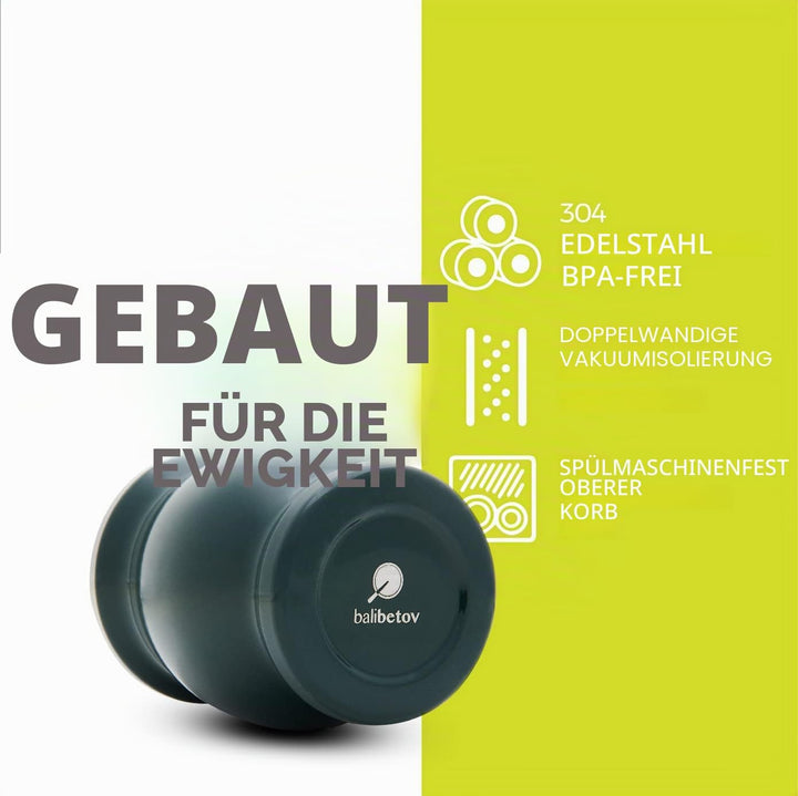 balibetov Yerba Mate Tee Set (Mate Becher) aus Rostfreiem Edelstahl mit Bombilla (Strohhalm) für Mat