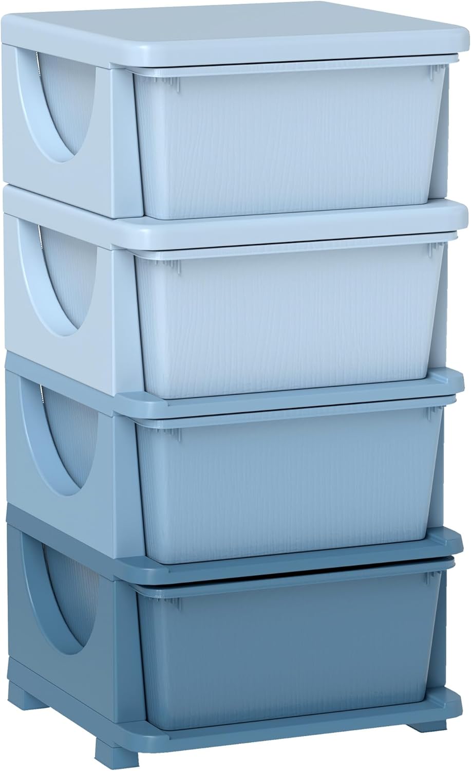 HOMCOM Schubladenschrank für Kinder mit Stauraum Aufbewahrungsboxen Spielzeug-Organizer Spielzeugkis