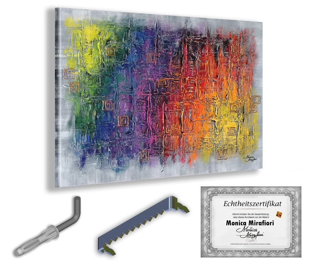 Monica Mirafiori I 100% HANDGEMALT I Gemälde Nocturno 100x70cm | Gemälde Handgemalt | Acrylgemälde |