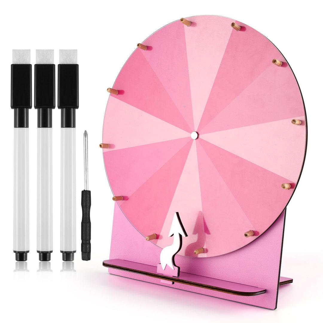 Hölzernes Glücksrad, 29 cm Preisrad Tisch-Glücksrad Tombola-Rad Roulette-Rad für Glücksspiel Preise