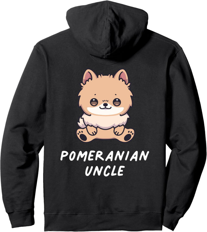 Pomeranian Onkel Kawaii Welpe Hund Dog Hundefreunde Familie Pullover Hoodie