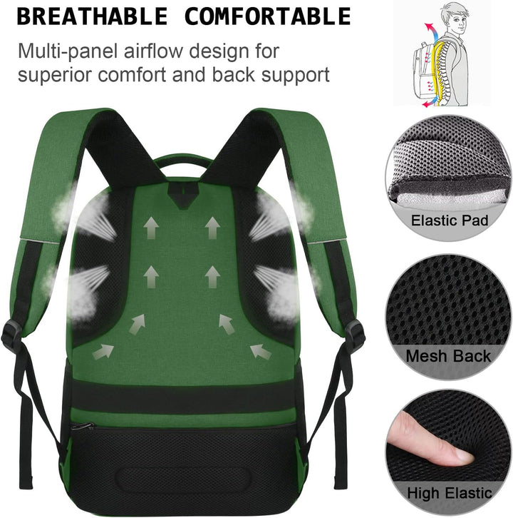 marcello Laptop Rucksäcke mit USB-Ladeanschluss Herren Damen für Arbeit Schule Uni Schulrucksack für