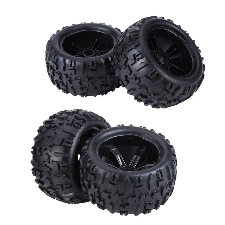 RC Car Reifen, 4 Stück/Set Gummireifen Reifen & Kunststoffnaben Radfelgen Zubehör Fastening Parts fü