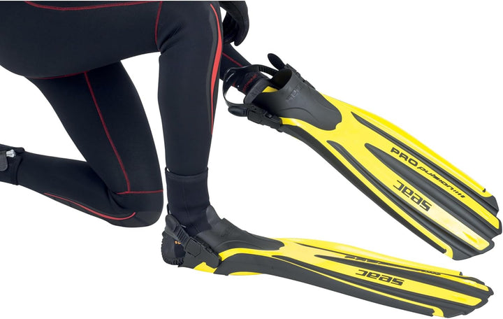 Seac Propulsion, Tauchflossen mit verstellbarem Riemen gelb 37/39, gelb 37/39